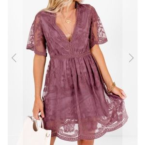 Bella Ella Light My Fire Dress (Mauve)